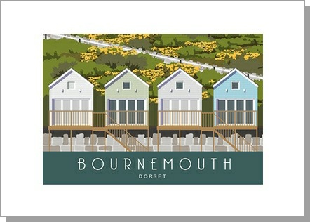 Bournemouth Chalets greetings card