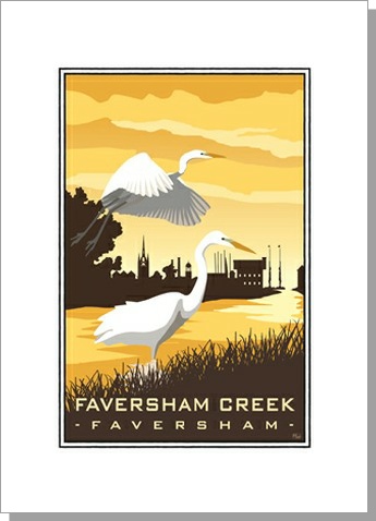 Egrets at Faversham Creek card