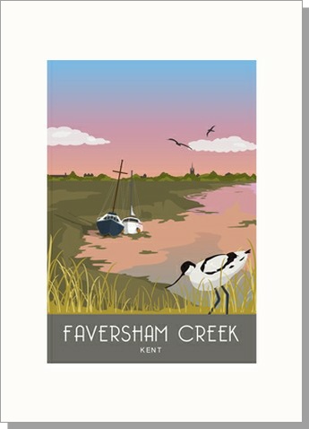 Faversham Creek Sunset Greetings Card