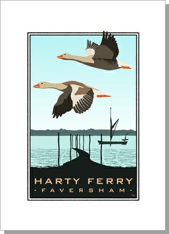 Geese at Harty Ferry Faversham Card