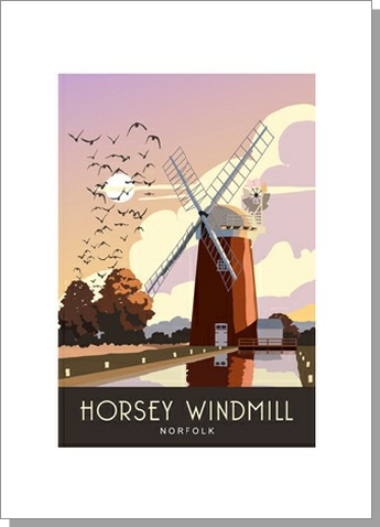 Horsey Windpump Norfolk Greetings Card