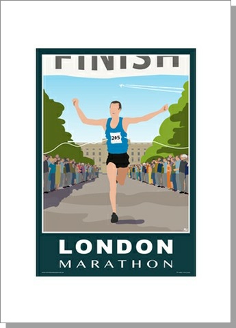 London Marathon Male Greetings Card
