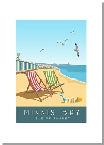 Minnis Bay, Isle of Thanet Greetings Card