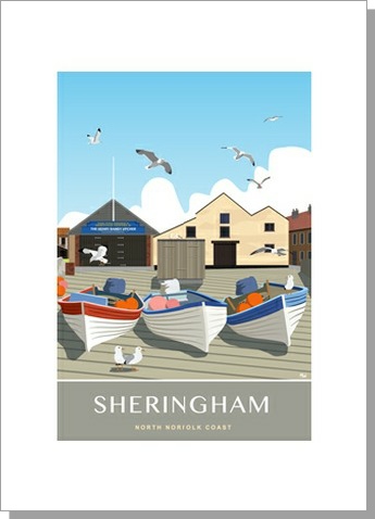 Sheringham Fishing Boats North Norfolk Card