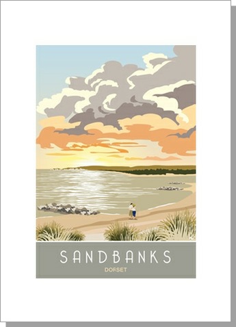 Sandbanks Sunset card
