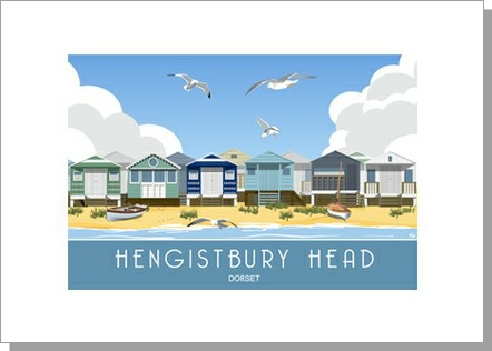 Hengistbury Huts Harbourside Card