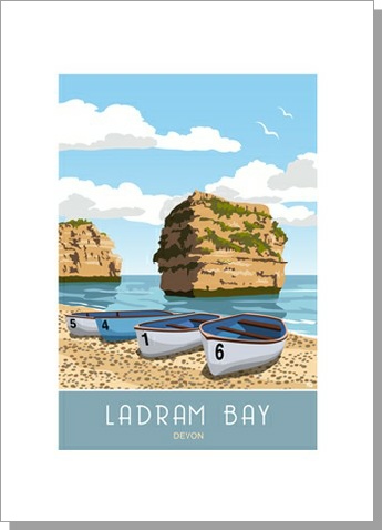 Ladram Bay Greetings Card