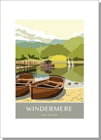 Windermere Cumbria Lake District Greetings Card