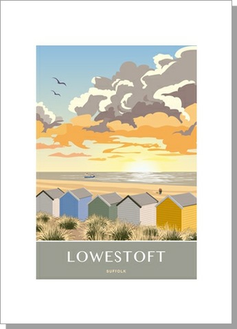 Lowerstoft Beach Huts Card