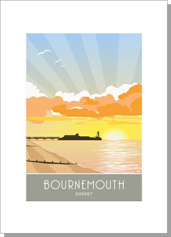 Bournemouth Pier Sunrise card