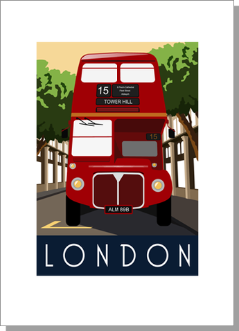 London Bus, Day Card